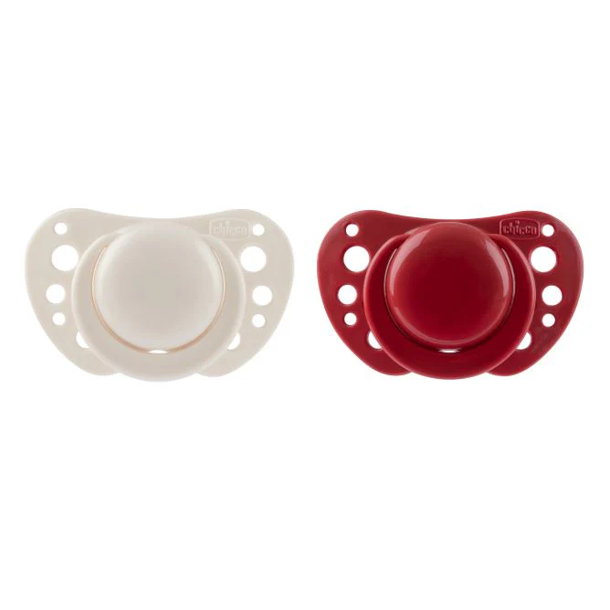 CHICCO - PHYSIO FORMA Air Πιπίλα Σιλικόνης 6-16m+ (Μπεζ-Μπορντό) - 2τεμ.